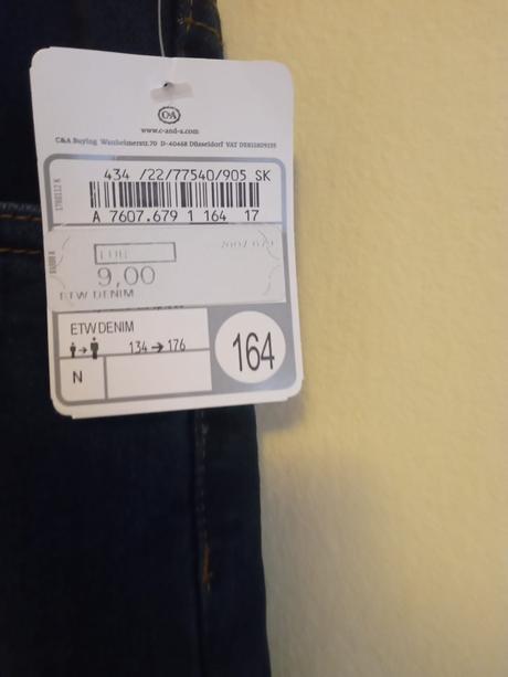 Rifle chlapčenské, c&a,164