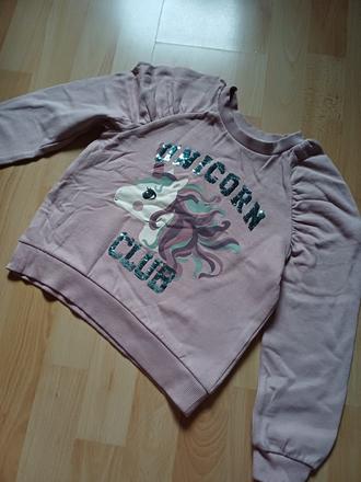 Unicorn mikina 110/116, kappahl,110