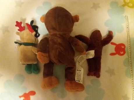 Plysove hračky opica a sob,