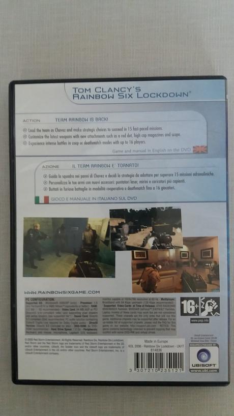 Rainbow six lockdown - ubisoft exclusive 16+, 