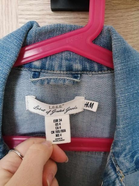Rifľová bunda, h&m,36