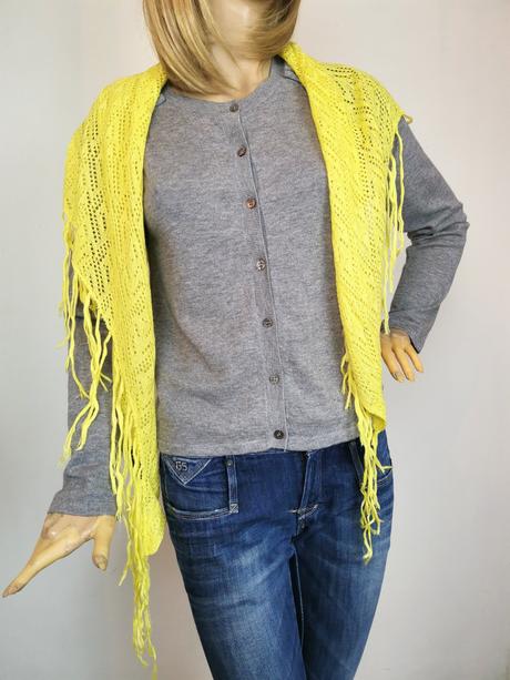 Cubus - čipkovaný trojrohý šál, cubus