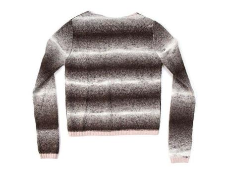 Pruhovaný melírovaný pulóver 6-7 r. a, 122