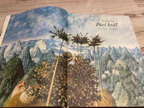 Krásna retro rozprávková kniha d aulnoy páví kráľ,