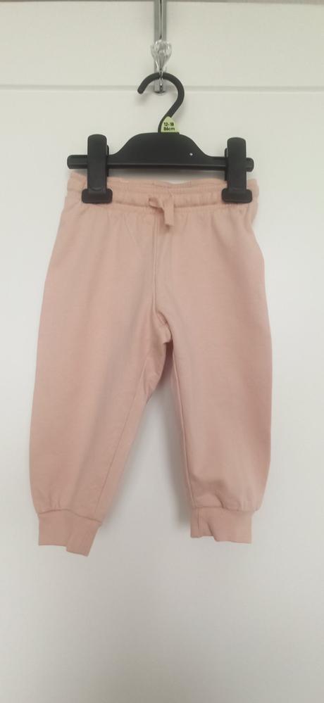 Ružové tepláčiky, h&m,80