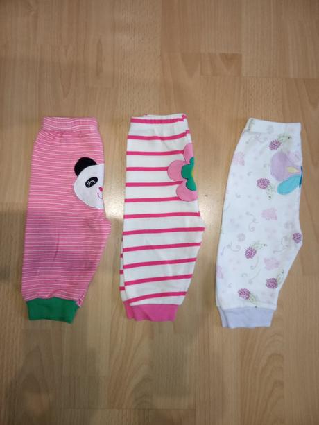 3x nohavice 3-6 mes., 50–62