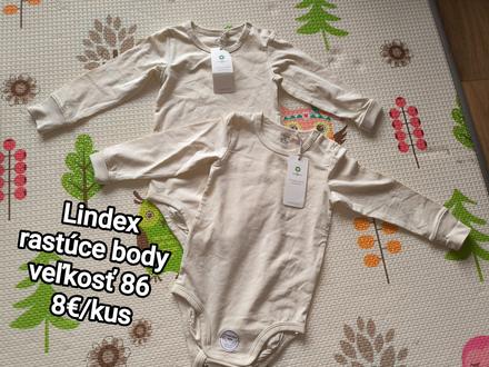 Rastúce body 2ks lindex 86 krémové, lindex,86