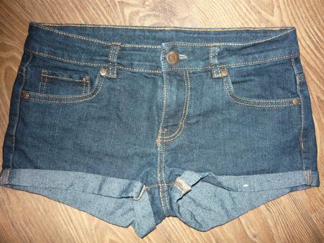 Riflové kraťasy -36 málo nosené , denim,36