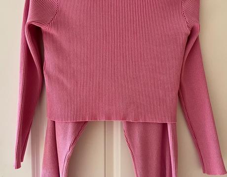 Ružový komplet nohavice a top, xs/s, xs