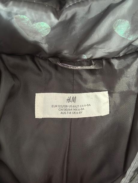 Zimná bunda h&m + palčiaky, h&m,122
