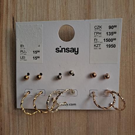 Náušnice 6ks, sinsay