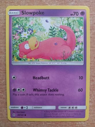 Pokémon karta slowpoke 2017 48/145,