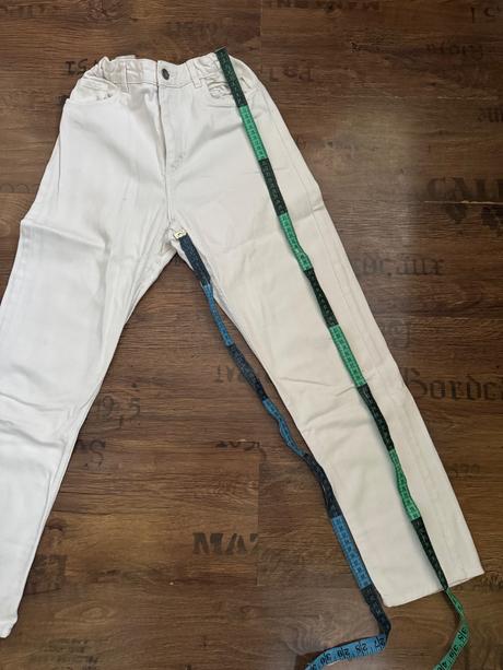 Biele rifle h&m 12-13y s reguláciou v pase, h&m,158