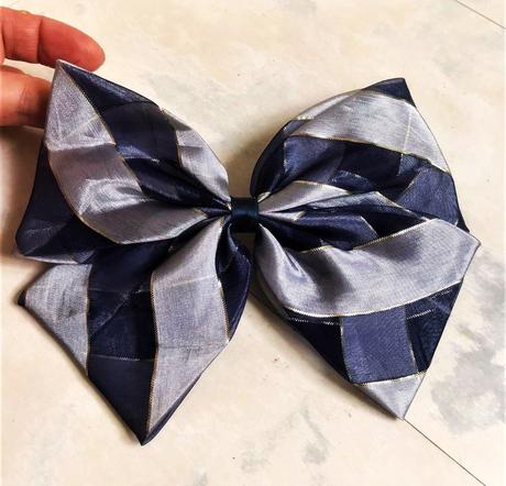 Šifónová mašľa/spona do vlasov, 