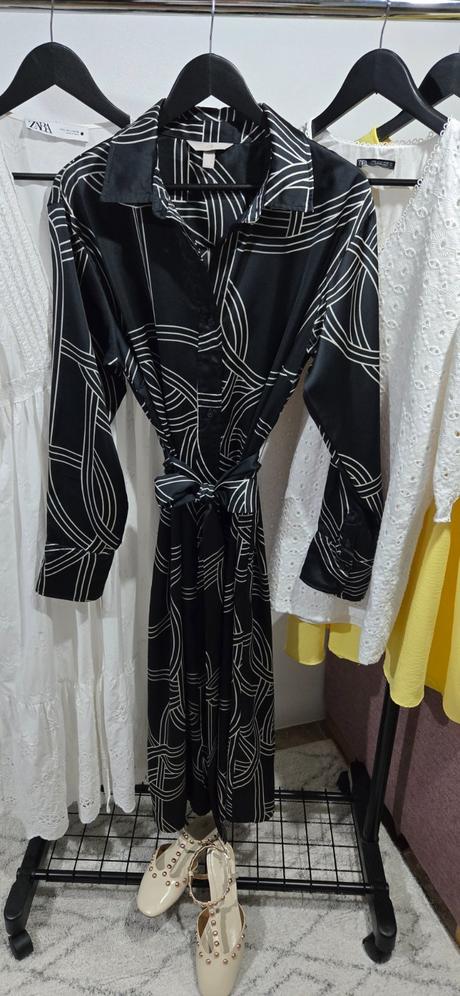 Saténové šaty h&m, h&m,l