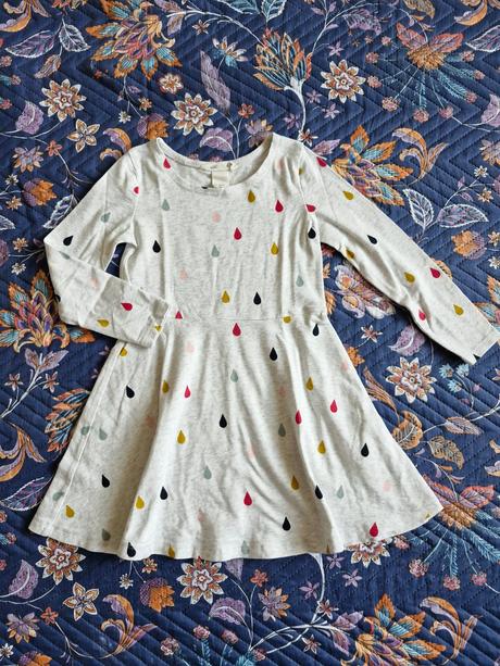 Šaty s dlhým rukávom h&m  - kvapky, h&m,98