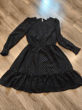 Elegantné šaty so zlatým zdobením, lindex,152