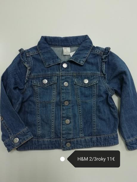 Rifľová bunda s volánikmi, h&m,98