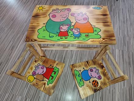 Stôl a dve stoličky peppa, 