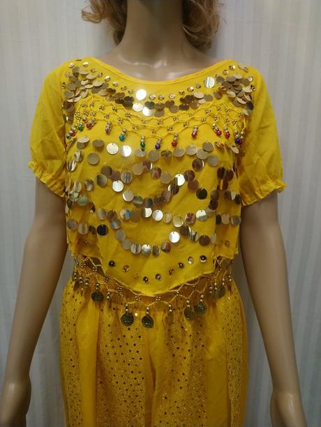 2 dielny orientálny kostým na brušný tanec, xl, 