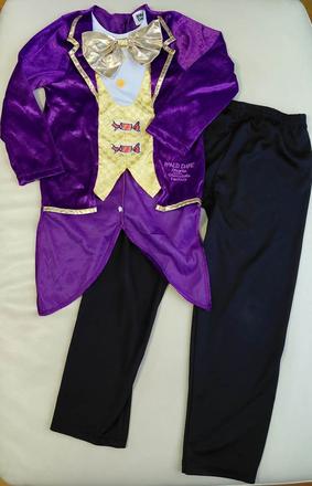 110/116 kostym willy wonka, roald dahl,5-6 r., 