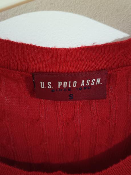 Červený sveter u.s polo assn., u.s. polo assn.,s
