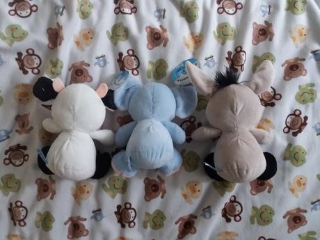 Plysove zvieratká kravicka slonik oslik,