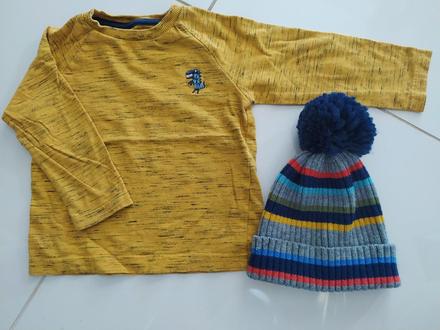 Dlhe tricko f&f, zimna ciapka m&s 12-18m, marks & spencer,86