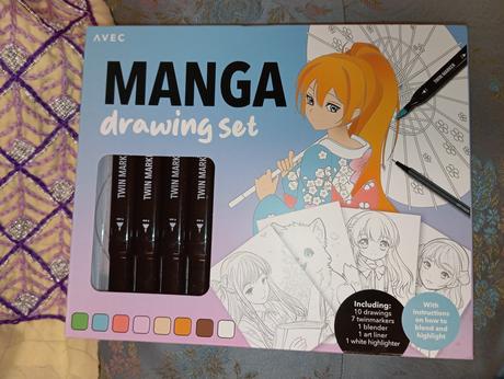 Manga set fixky s omaľovánkami, 