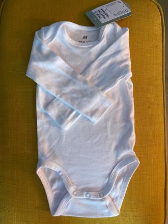 Biele body, h&m,68