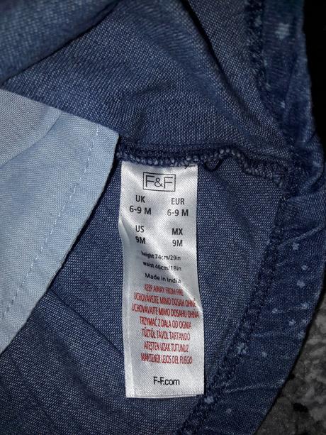 Riflová sukňa 6-9 mesiacov, f&f,74