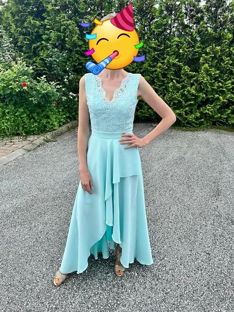 Krasne saty mentolovej farby velkost s, s