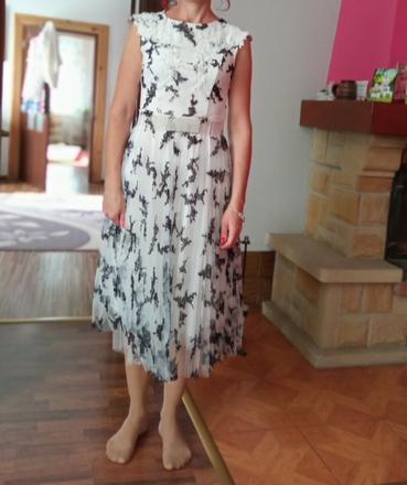 Spoločenské biele šaty, 36