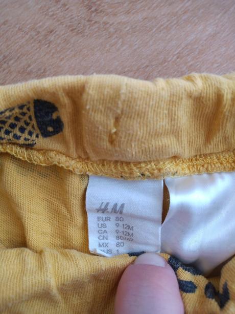 Tenké žlté tepláky h&m, h&m,80