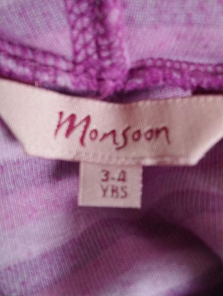 Dievčenské pásikavé zamatové šaty, monsoon, 98-104, monsoon,104