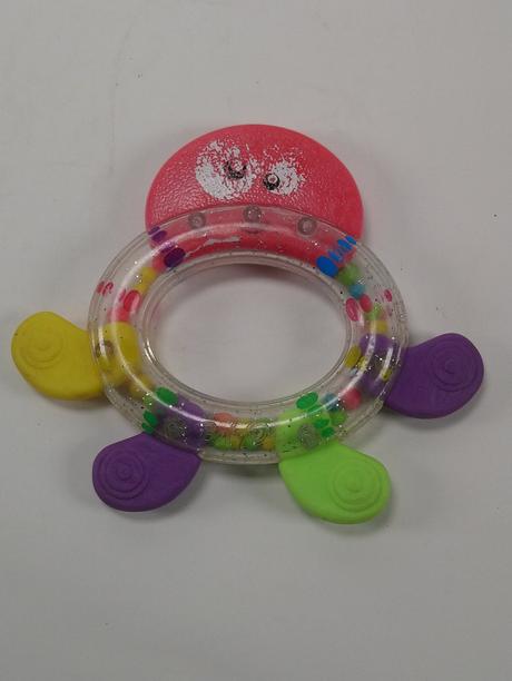 Hrkálka s farebnými nôžkami, ovál, 10 cm,