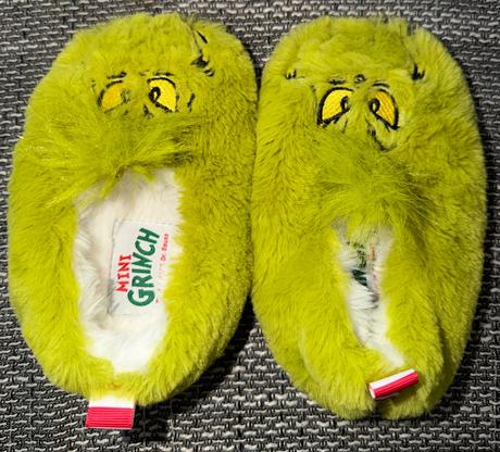 Detské grinch zateplené zelené papučky, f&f,26