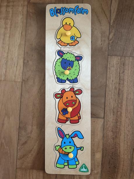 Detské puzzle elc blossom farm 29x8 cm, 