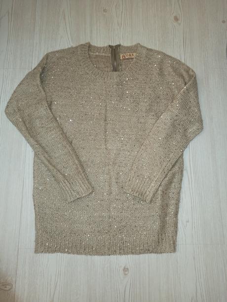 Sveter zlaté trblietky, m