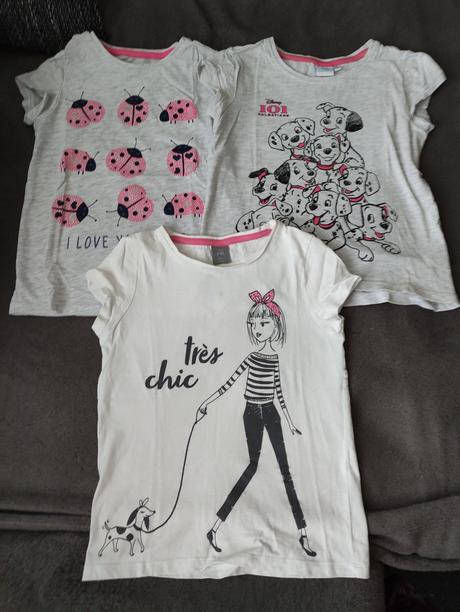 Tričká 3 ks, pepco,128