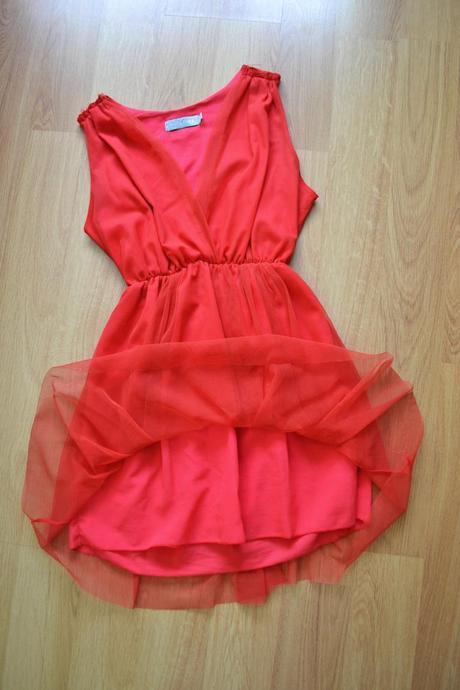Sexi červené šaty xs/m, s