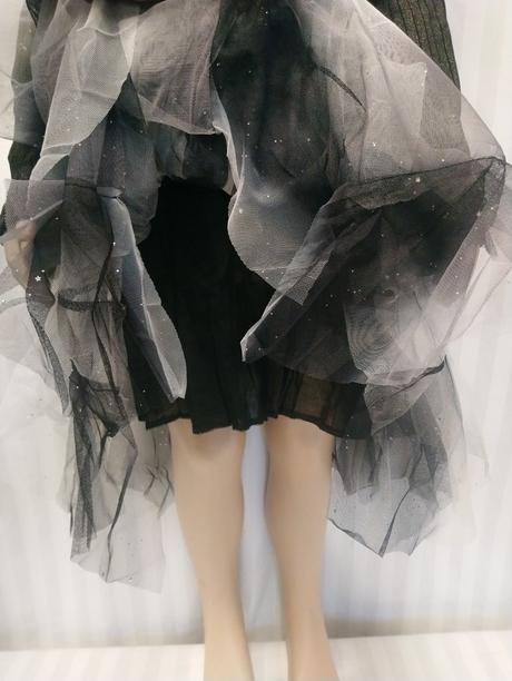 Kostým pavúčie šaty trblietavé, 116-122 cm,