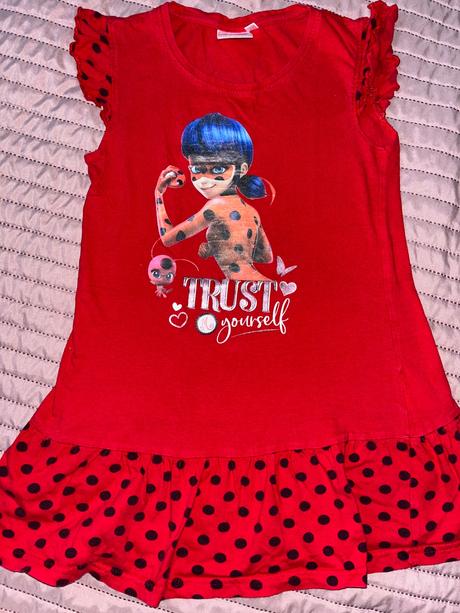 Tričkové šaty ladybug 122, disney,122