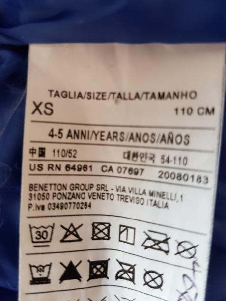 Vetrovka zimná benetton, benetton,110