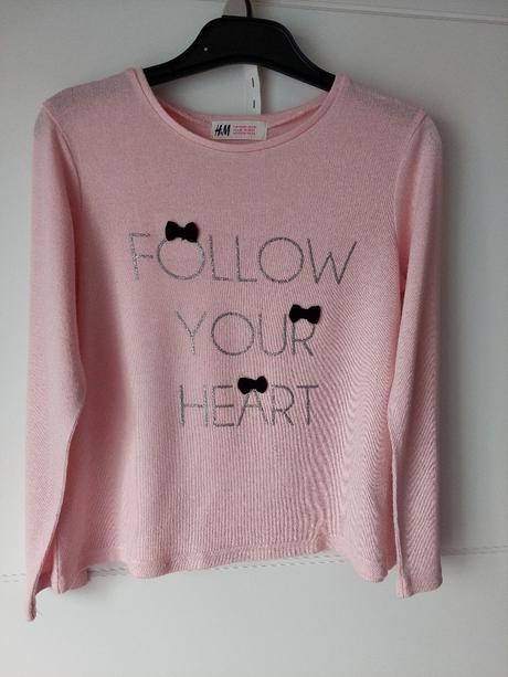 Dievčenský pulóver s mašličkami 122/128, h&m,122