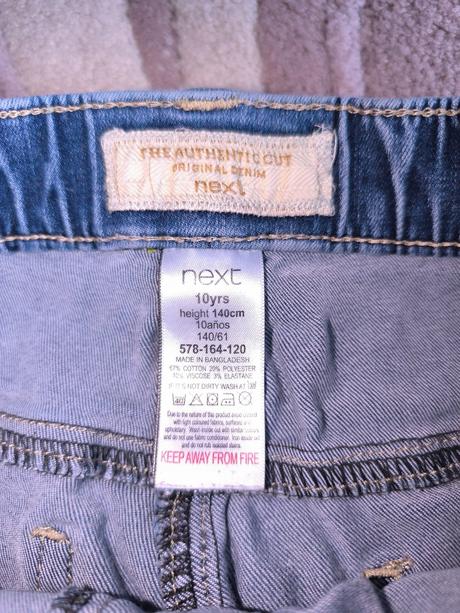 Rifľové nohavice, jeggingsy, next,140