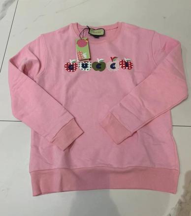 Gucci ružová bavlnená kvalitná mikina m-l, l / m