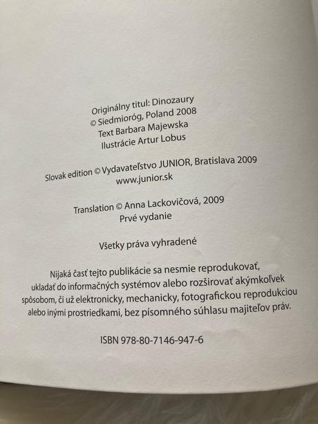 Dinosaury encyklopédia pre deti vo veku 7-10 rokov,