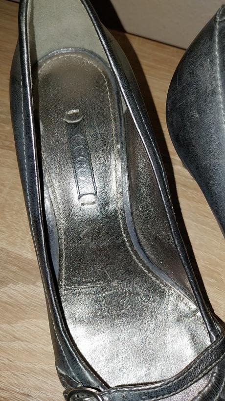 Šedo- strieborné lodičky zn. ecco, ecco,36