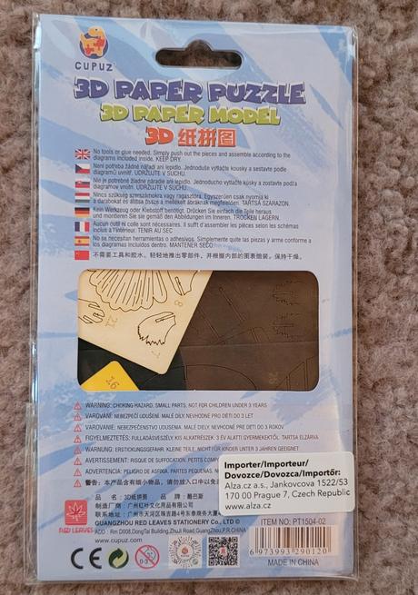 3d papierove puzzle orol, 